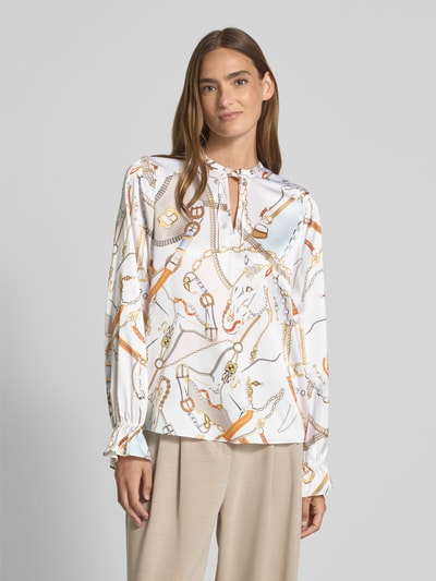 Herzensangelegenheit Regular Fit Seidenbluse mit Stretch-Anteil Offwhite 4