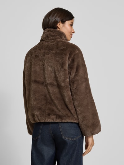 FREE/QUENT Jacke mit Kunstfellbesatz Modell 'FONY' Taupe 5