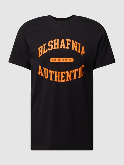 BLS HAFNIA T-shirt met statementprint, model 'Ringside' Zwart - 2