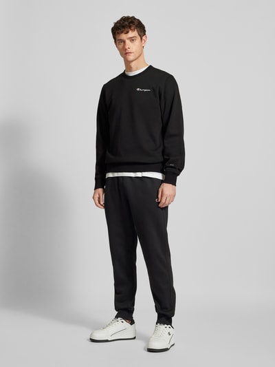 CHAMPION Sweatshirt mit Label-Stitchings Black 1