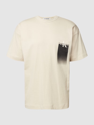 Calvin Klein Jeans T-Shirt mit Label-Prints Modell 'MONOLOGO GRADIENT MULTI' Offwhite 2