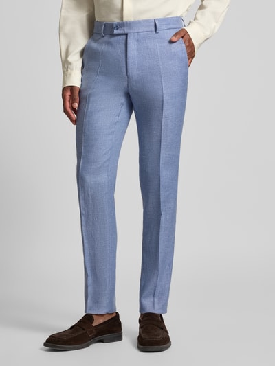 CG - Club of Gents Regular fit pak van linnenmix, model 'Marzotto' Lichtblauw gemêleerd - 6