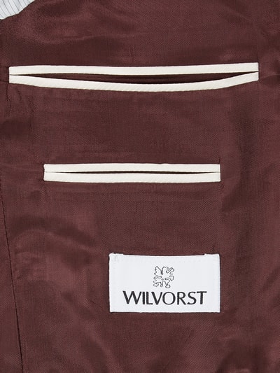 Wilvorst Slim Fit 2-Knopf-Sakko aus Wolle  Bordeaux 6