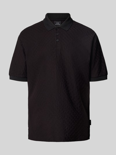 ARMANI EXCHANGE Regular fit poloshirt met knoopsluiting Zwart - 2