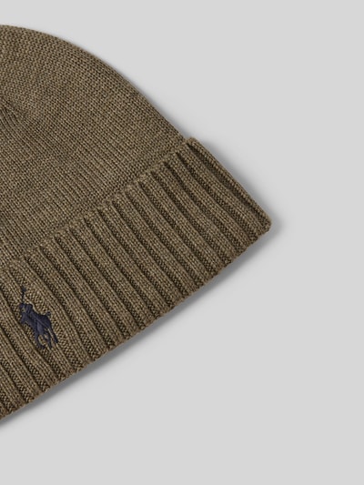Polo Ralph Lauren Beanie van wol met labelstitching Olijfgroen - 2