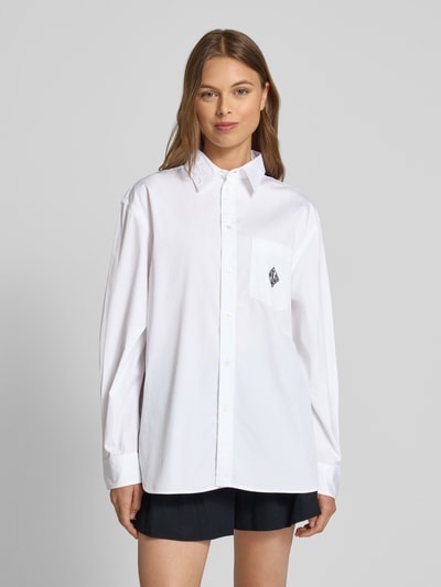 Polo Ralph Lauren Oversized overhemdblouse met borstzak Wit - 4