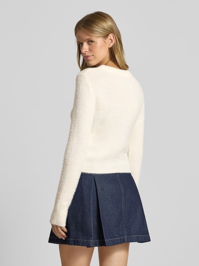 Only Regular Fit Strickpullover mit Rundhalsausschnitt Modell 'PETRA' Offwhite 5