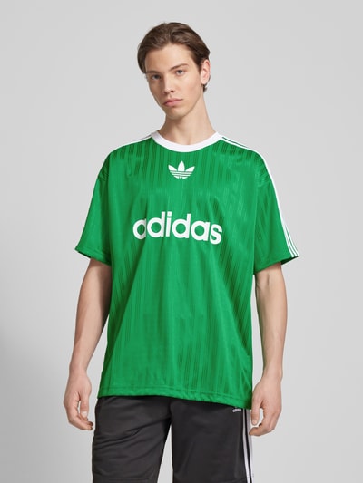 adidas Originals T-shirt z nadrukiem z logo Zielony 4