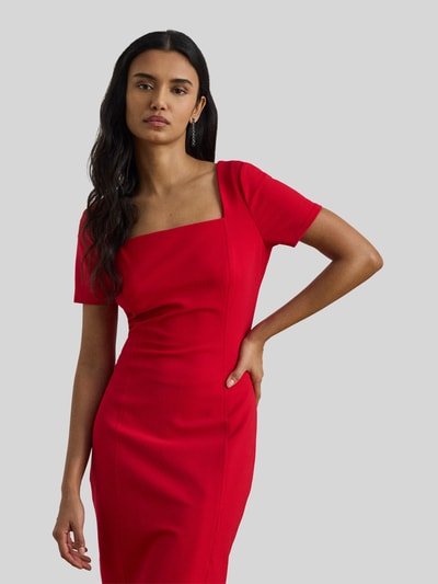 Lauren Ralph Lauren Cocktailkleid mit Karree-Ausschnitt Rot 4