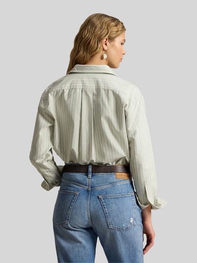 Polo Ralph Lauren Bluzka koszulowa o kroju relaxed fit z czystej bawełny Zielony 5