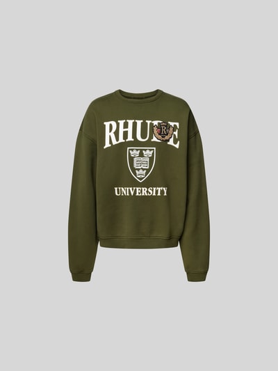 RHUDE Sweatshirt mit gerippten Abschlüssen Oliv 2