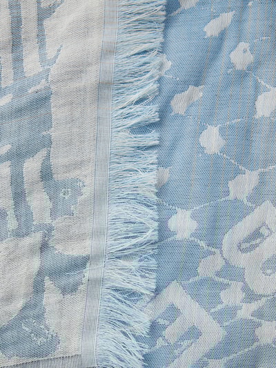 Lala Berlin Schal mit Allover-Muster Blau 3