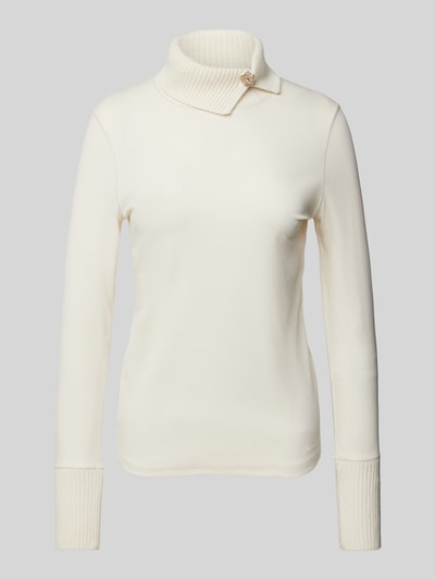 Marc Cain Gebreide pullover met ribboorden Offwhite - 1