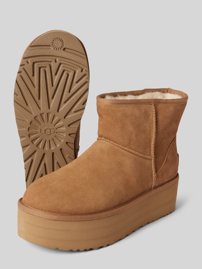 UGG Lederboots mit Plateausohle Camel 4