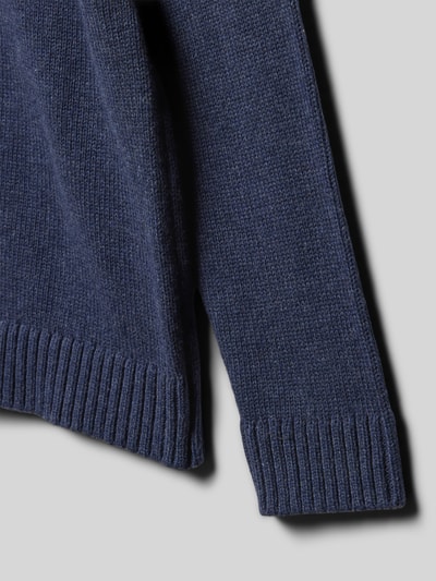 Mango Strickpullover mit Rundhalsausschnitt Modell 'atlas' Blau 2