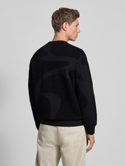 Emporio Armani Sweatshirt mit Strukturmuster Black 5