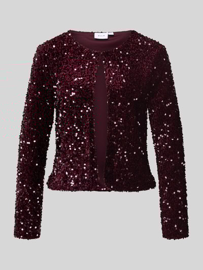 Vila Jacke mit Paillettenbesatz Modell 'FAITH' Pflaume 2