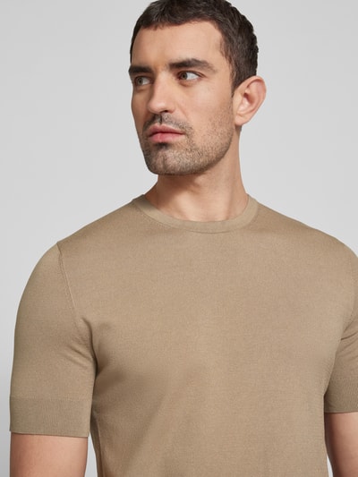 HUGO T-Shirt mit Rundhalsausschnitt Beige 3