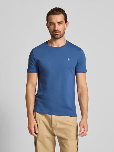 Polo Ralph Lauren Custom Slim Fit T-Shirt mit Label-Stitching Hellblau 4