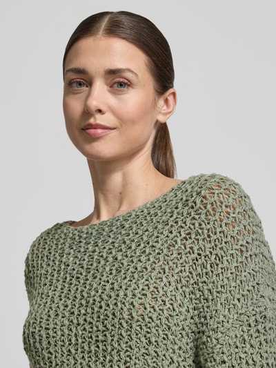 Marc O'Polo Relaxed Fit Pullover aus Baumwoll-Mix Hellgruen 3