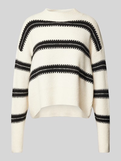 Vero Moda Pullover mit Streifenmuster Modell 'DAZZLE' Beige 2