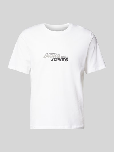 Jack & Jones T-Shirt mit Label-Print Modell 'TARMAC' Weiss 1