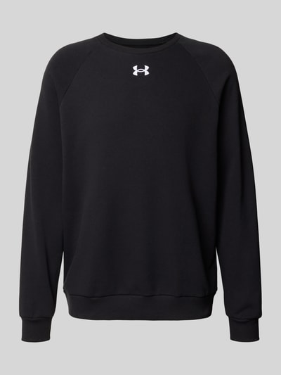 Under Armour Bluza z wyhaftowanym logo i okrągłym dekoltem Czarny 2