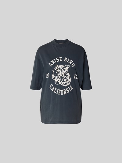 Anine Bing T-Shirt mit Label-Print Mittelbraun 2