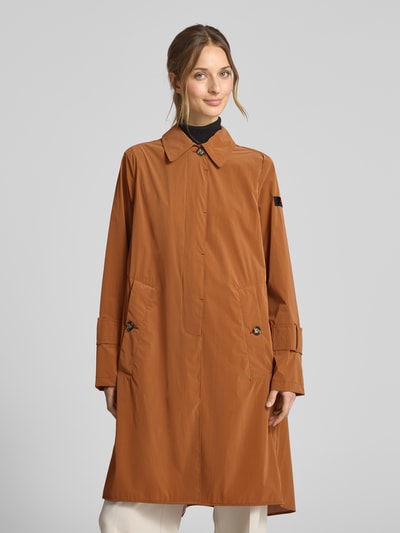 Peuterey Lange jas met strookzak, model 'Abeba' Terracotta - 4