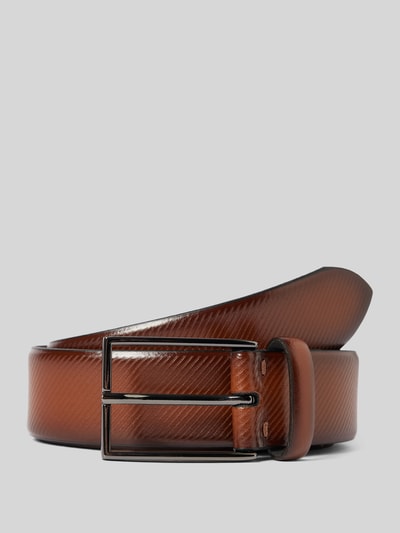 Lloyd Men's Belts Ledergürtel mit Strukturmuster Cognac 1