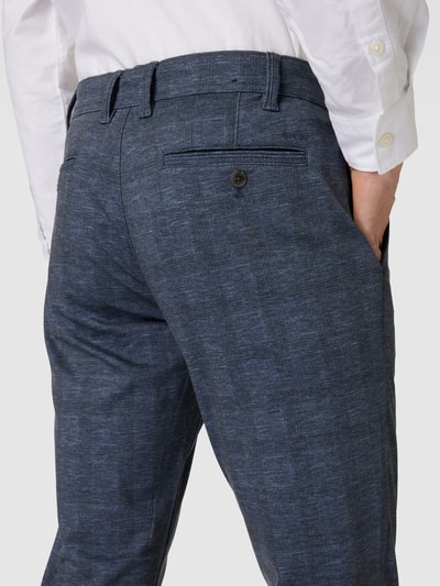 MCNEAL Slim fit broek met glencheck-motief Marineblauw - 3