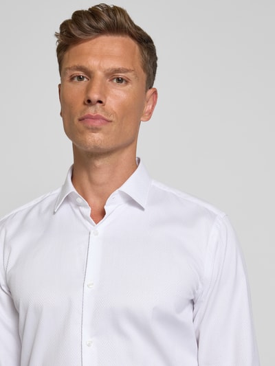 HUGO Slim Fit Businesshemd aus reiner Baumwolle Modell 'KENNO' Weiss 3