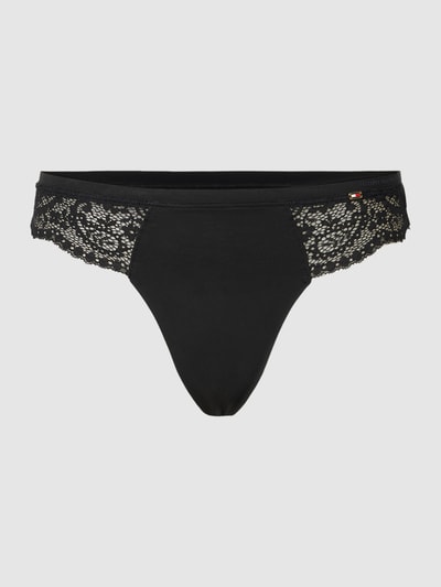 TOMMY HILFIGER String met labeldetail, model 'LACE' Zwart - 2