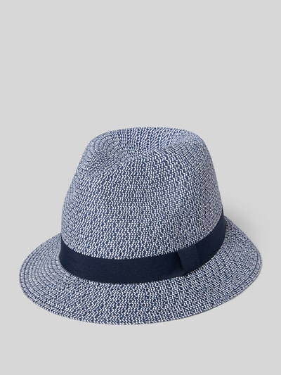Produktfoto, kapelusz Hut mit Strukturmuster Modell 'TRILBY' od Müller Headwear, papier, szerokie rondo, fakturowany wzór, opaska w kontrastowym kolorze