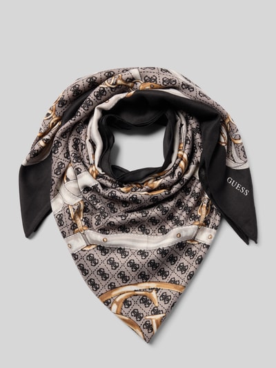 Guess Schal mit Logo-Print Modell 'Noelle' Black 1