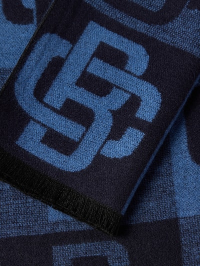 Christian Berg Men Sjaal van viscose met logomotief Marineblauw - 2
