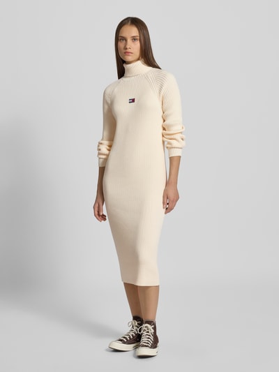 Tommy Jeans Schmales Strickkleid aus reiner Baumwolle Weiss 1