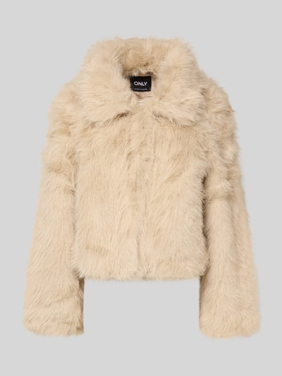Only Kurtka z imitacji futra o kroju regular fit z wykładanym kołnierzem model ‘MANNY’ Écru 2