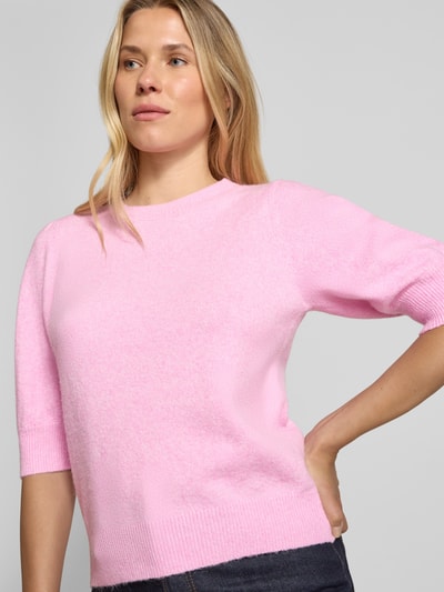 Vero Moda Comfort Fit Strickpullover mit Puffärmeln Modell 'DOFFY' Rosa 3