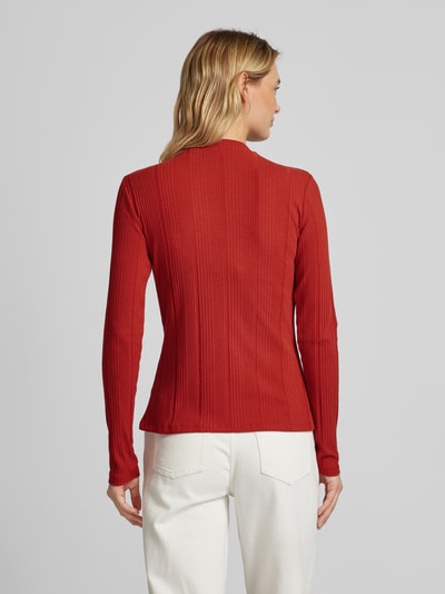 Christian Berg Woman Selection Shirt met lange mouwen en opstaande kraag Roestrood - 5