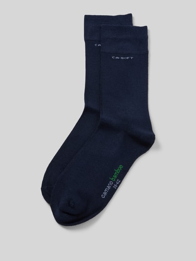 camano Socken mit Label-Print im 2er-Pack Marine 1