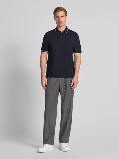 bugatti Koszulka polo z krótką listwą guzikową Granatowy 1