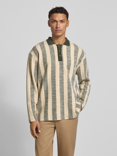 Les Deux Strickpullover mit Label-Stitching Dunkelgruen 4