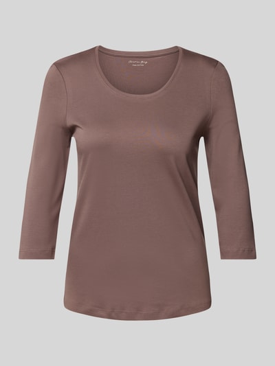 Christian Berg Woman Regular Fit Longsleeve mit 3/4-Ärmel Schoko 2