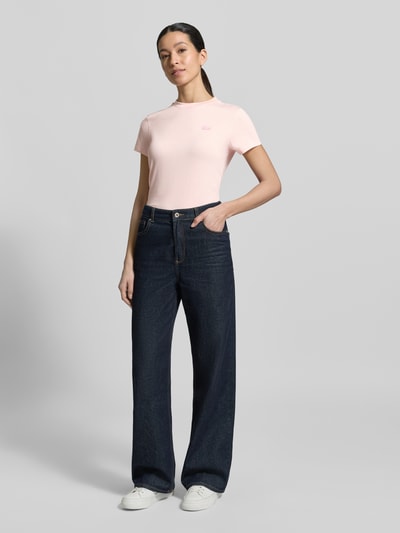 Lacoste Sport Slim Fit T-shirt van katoenmix Abrikoos - 1