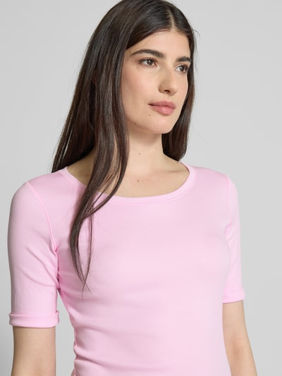 Marc Cain T-shirt met ronde hals Felroze - 3