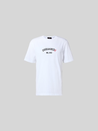 Dsquared2 Loose Fit T-Shirt mit Logo-Print Weiss 2