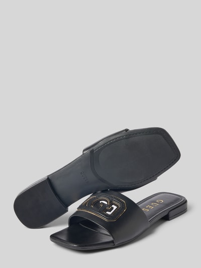 Guess Pantoletten mit Label-Detail Modell 'TARISHA' Black 4