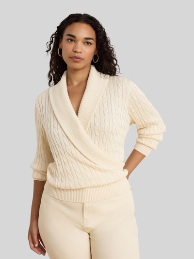 Lauren Ralph Lauren Regular fit pullover van mix van katoen en viscose Ecru - 6