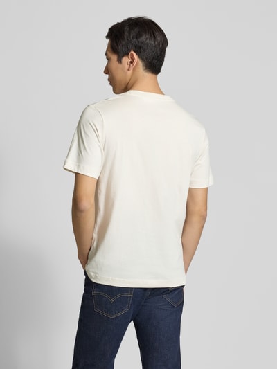 Tom Tailor Regular Fit T-Shirt aus reiner Baumwolle Offwhite Melange 5
